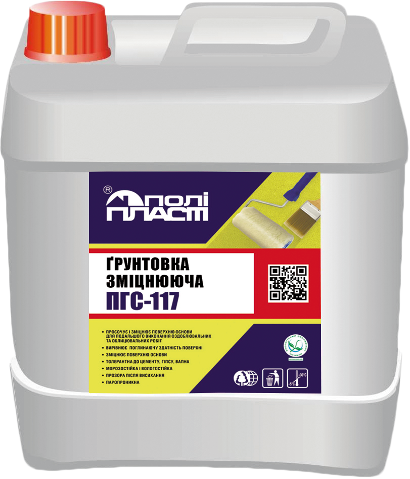 Ґрунтовка зміцнююча ПОЛІПЛАСТ ПГС-117 5 л